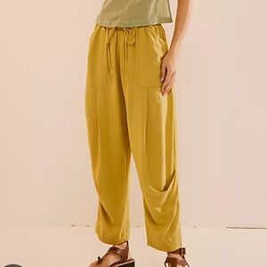 Free People take me with you linen trousers pants